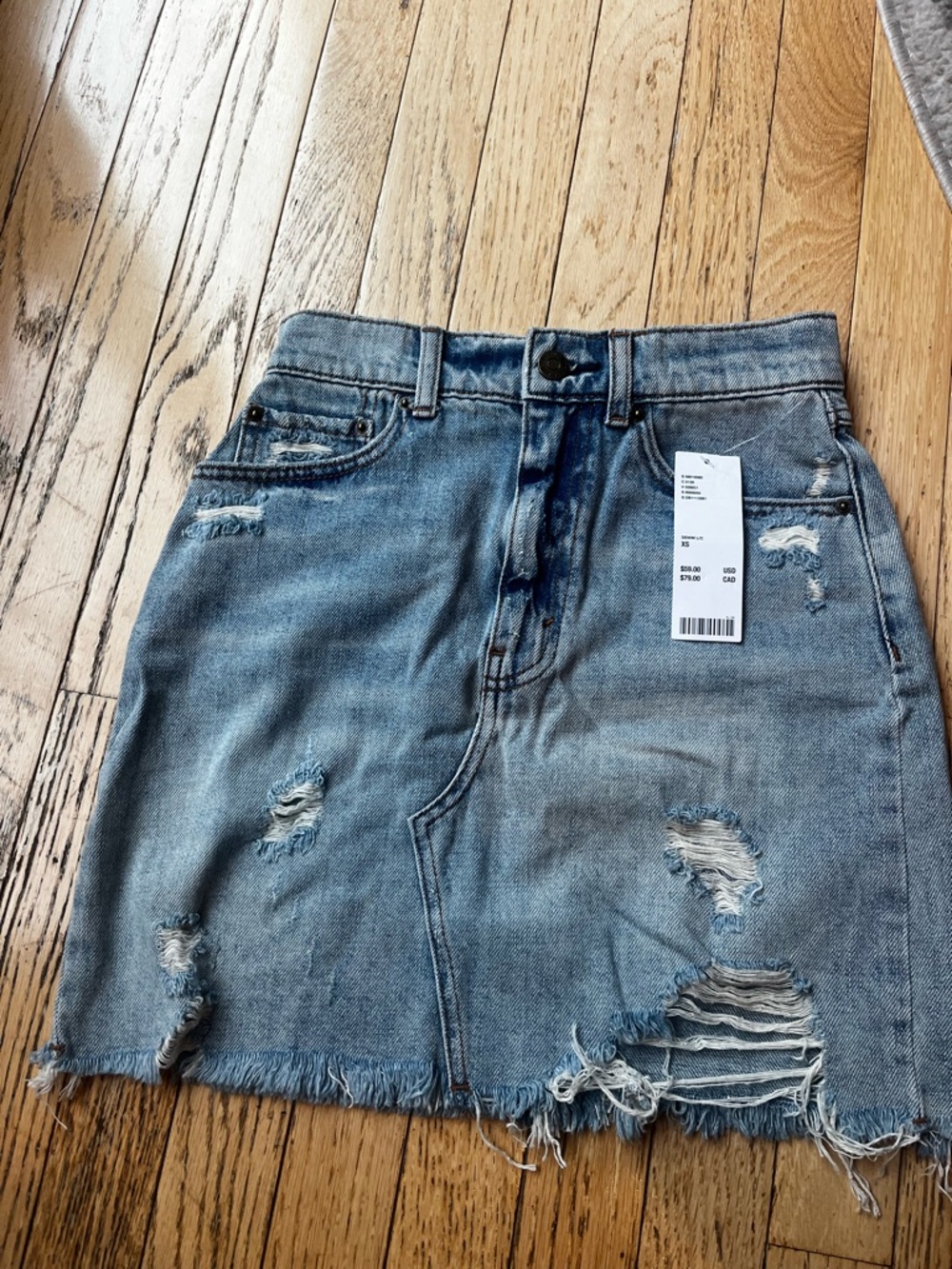 BDG Urban Outfitters Distressed Denim Mini Skirt XS